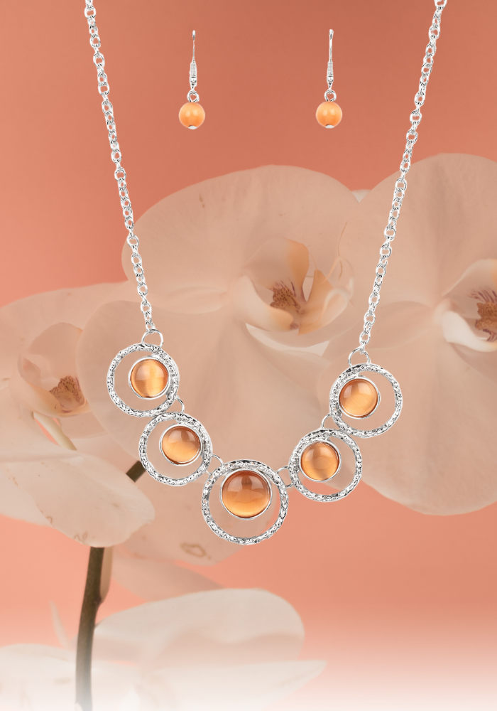 ELIPTICAL ENCHANTMENT - ORANGE NECKLACE – 1867