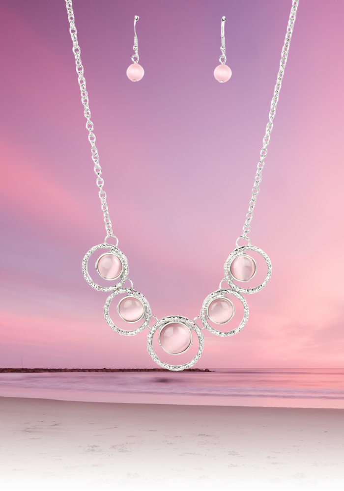 ELIPTICAL ENCHANTMENT - PINK NECKLACE – 1866