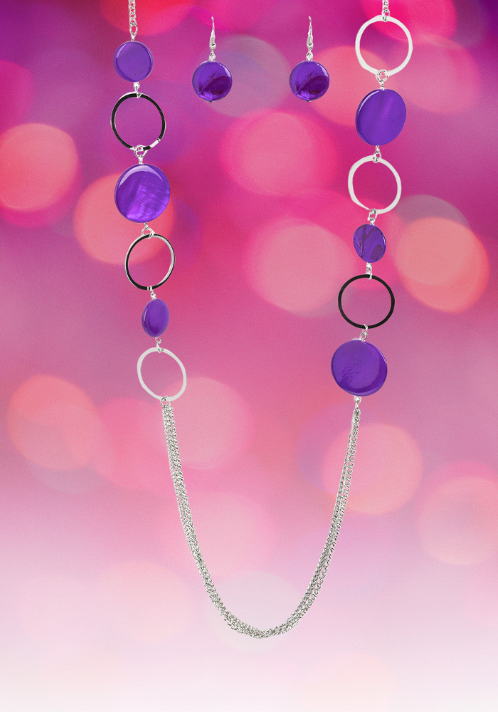 BEACH HUB - PURPLE NECKLACE – PAPARAZZI - 1862