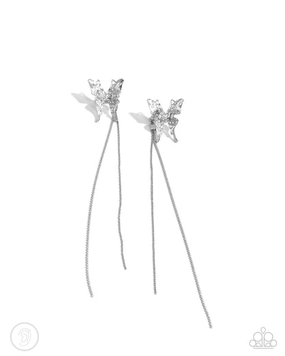 TAKE FLIGHT EARRING – SILVER – PAPARAZZI – 1311