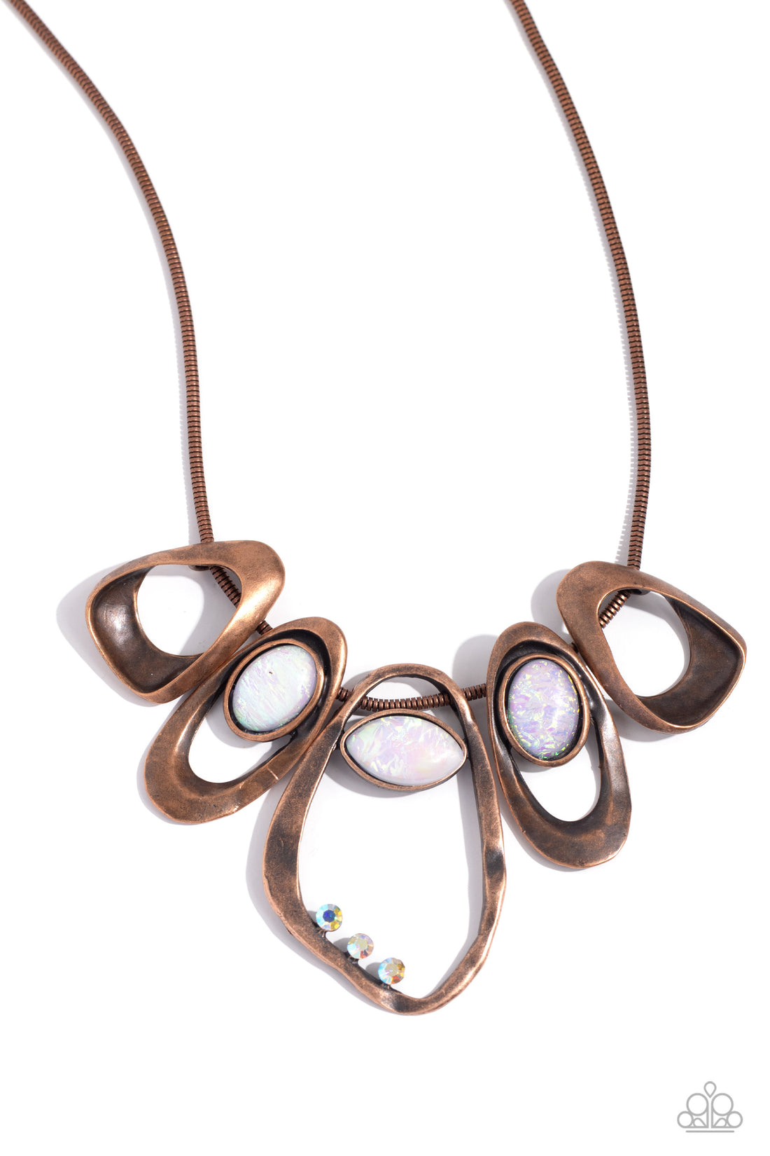 GLEAMING GALA - COPPER NECKLACE – PAPARAZZI – 1873