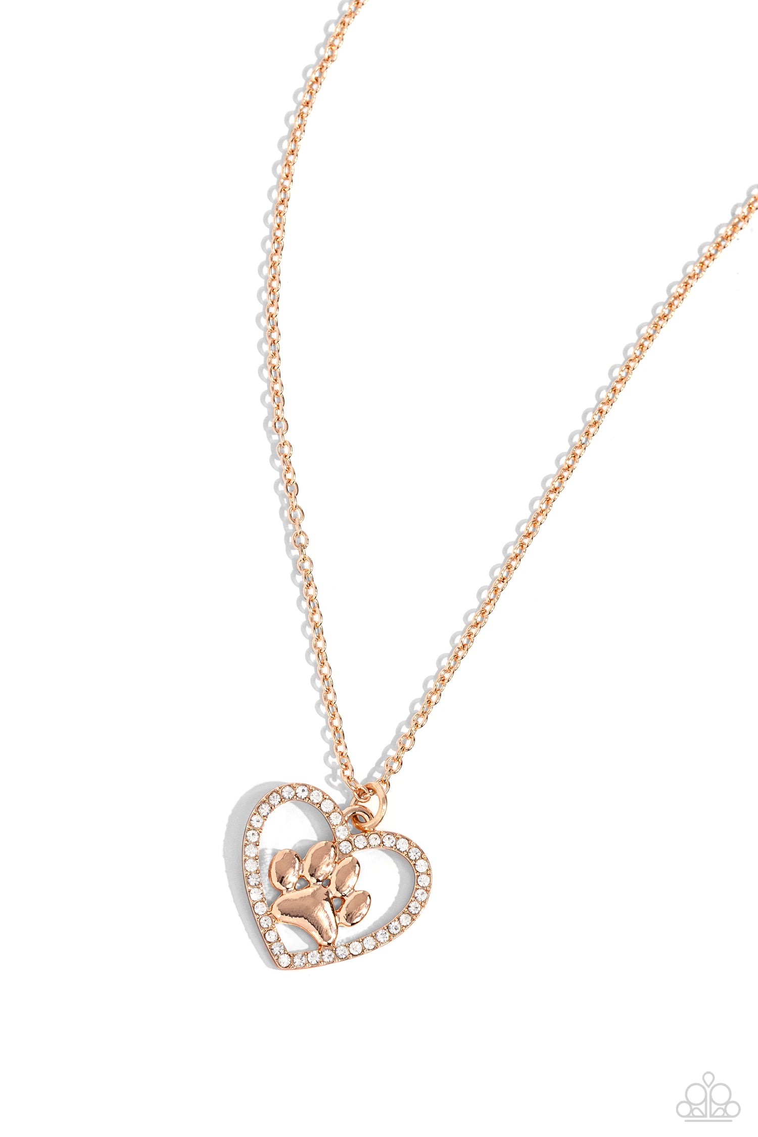 PET IN MOTION - ROSE GOLD NECKLACE – PAPARAZZI - 1870