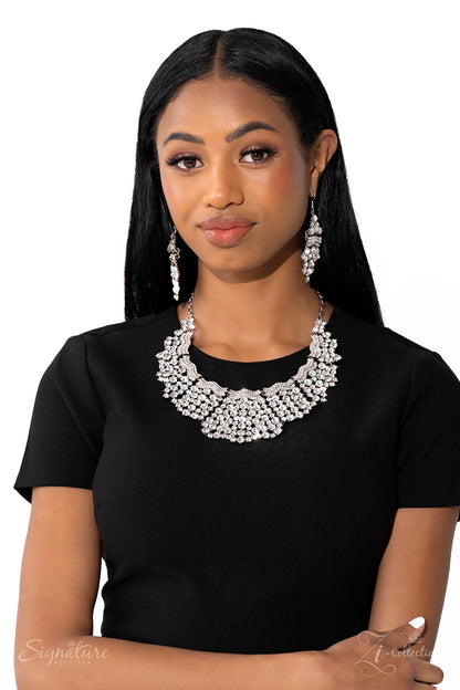 THE D’ETTA - NECKLACE &amp; EARRING SET - ZI COLLECTION - PAPARAZZI – 2261