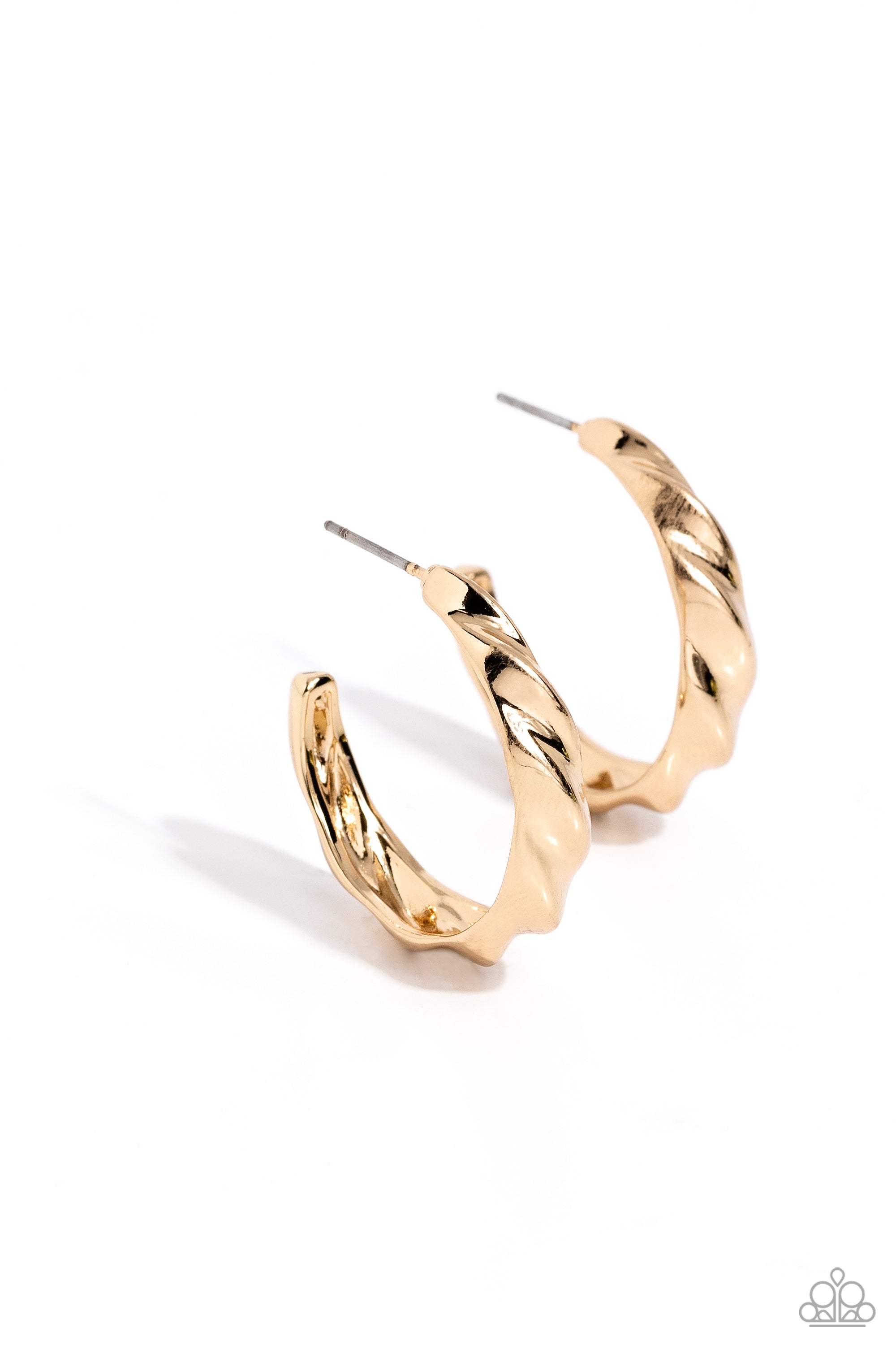 HOOP IT UP – GOLD HOOP EARRINGS – PAPARAZZI – 1307