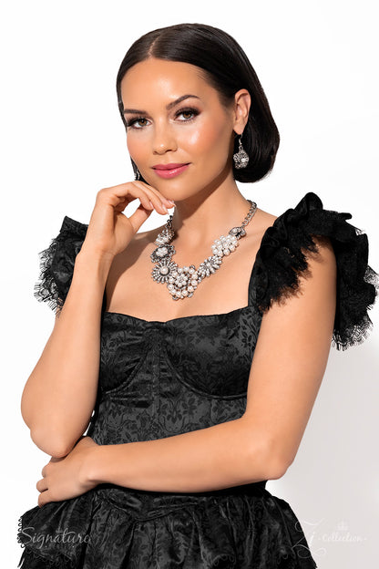 THE RAVEN - NECKLACE &amp; EARRING SET - ZI COLLECTION - PAPARAZZI – 2265