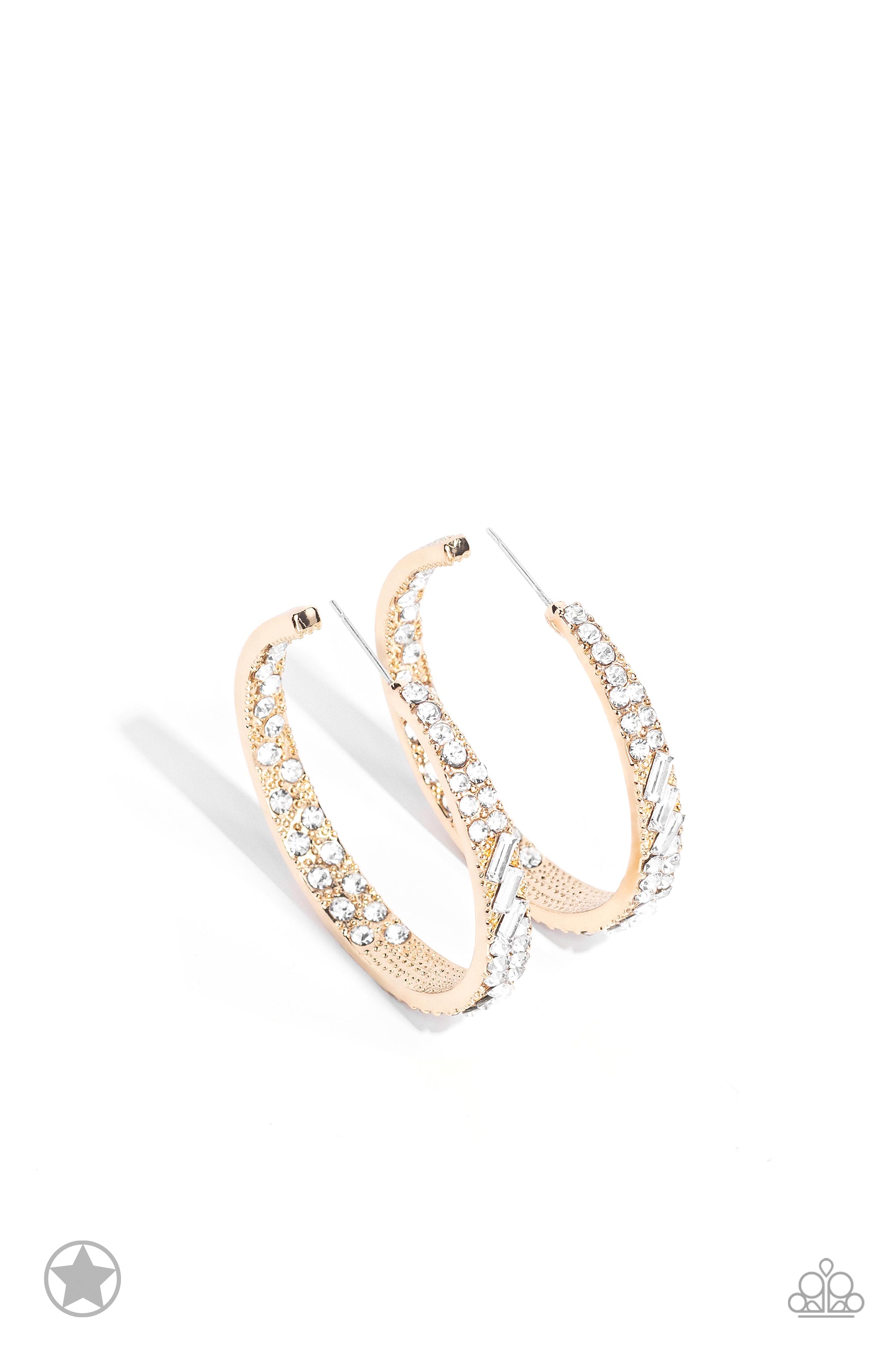 GLITZY BY ASSOCIATION – GOLD HOOP EARRINGS – 1308