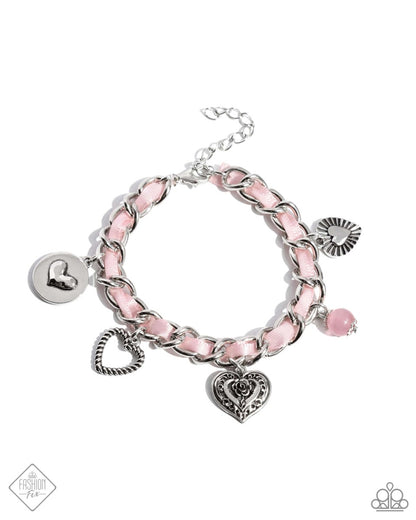 CHARMING CONTENDER BRACELET - PINK – PAPARAZZI – 1138