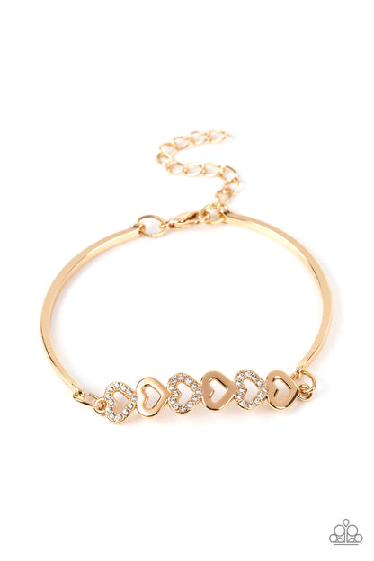 ATTENTIVE ADMIRER - GOLD BRACELET - PAPARAZZI – 1135