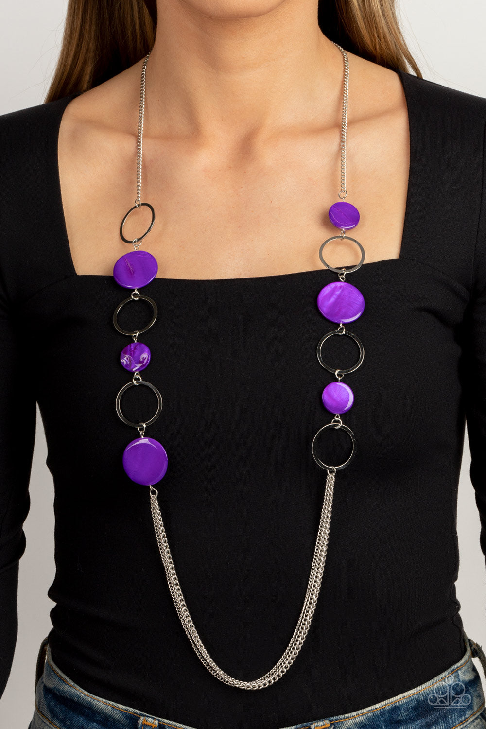 BEACH HUB - PURPLE NECKLACE – PAPARAZZI - 1862