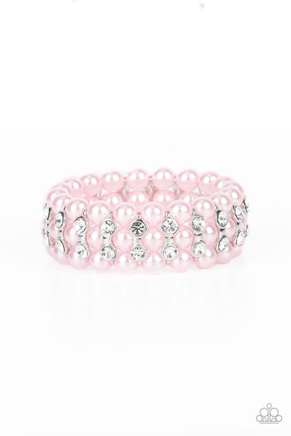 EIFFEL TOWER ELEGANCE - PINK BRACELET - PAPARAZZI – 1131