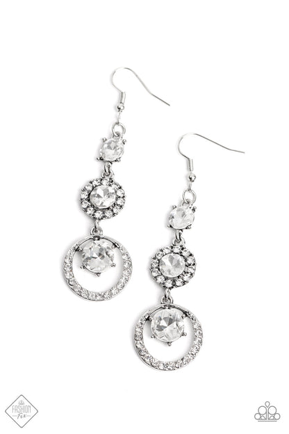 ENCHANTING EFFULGENCE - WHITE EARRINGS - FIERCELY 5TH AVENUE – 1603