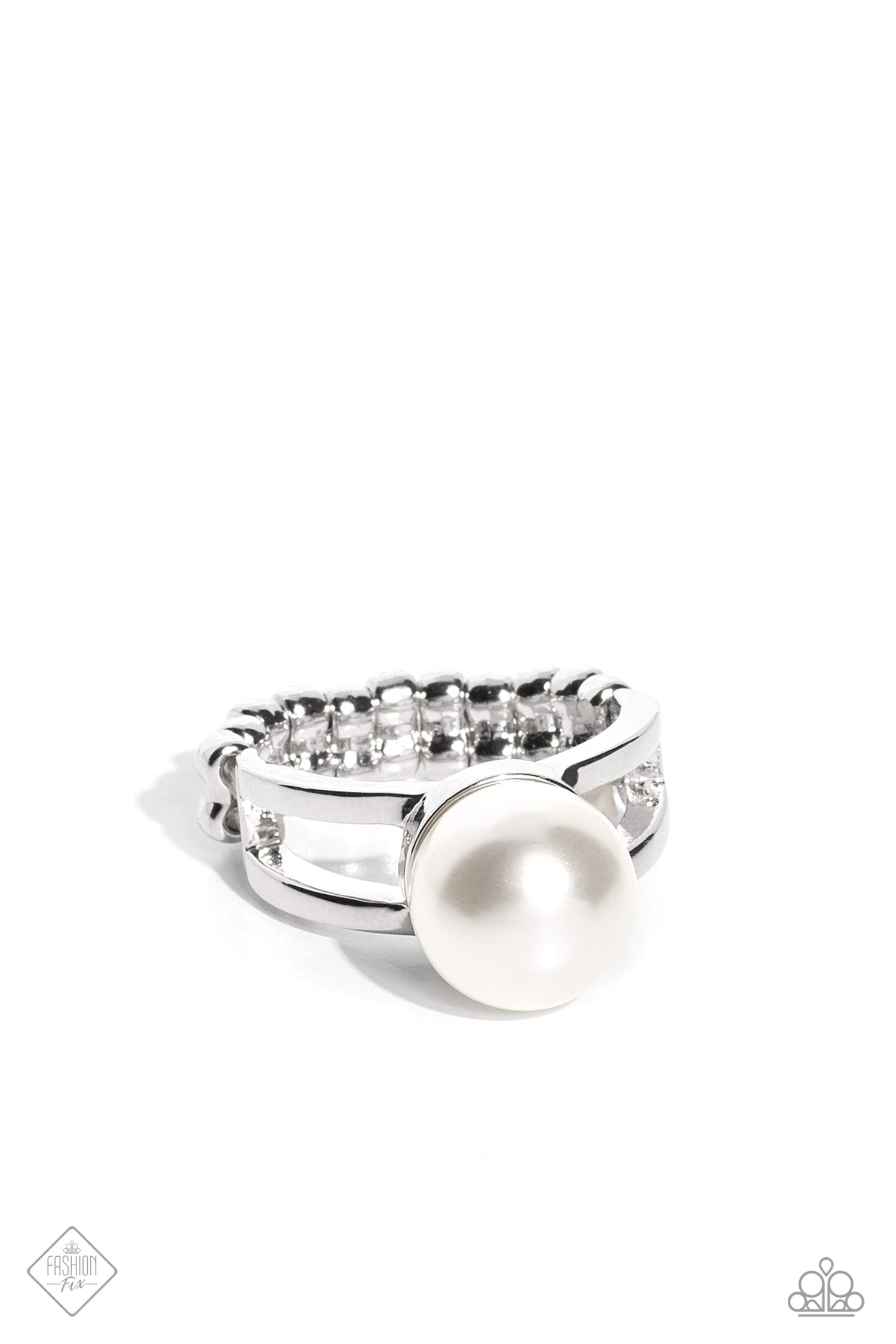 ALL AMERICAN PEARL - WHITE RING - FIERCELY 5TH AVENUE – 1623