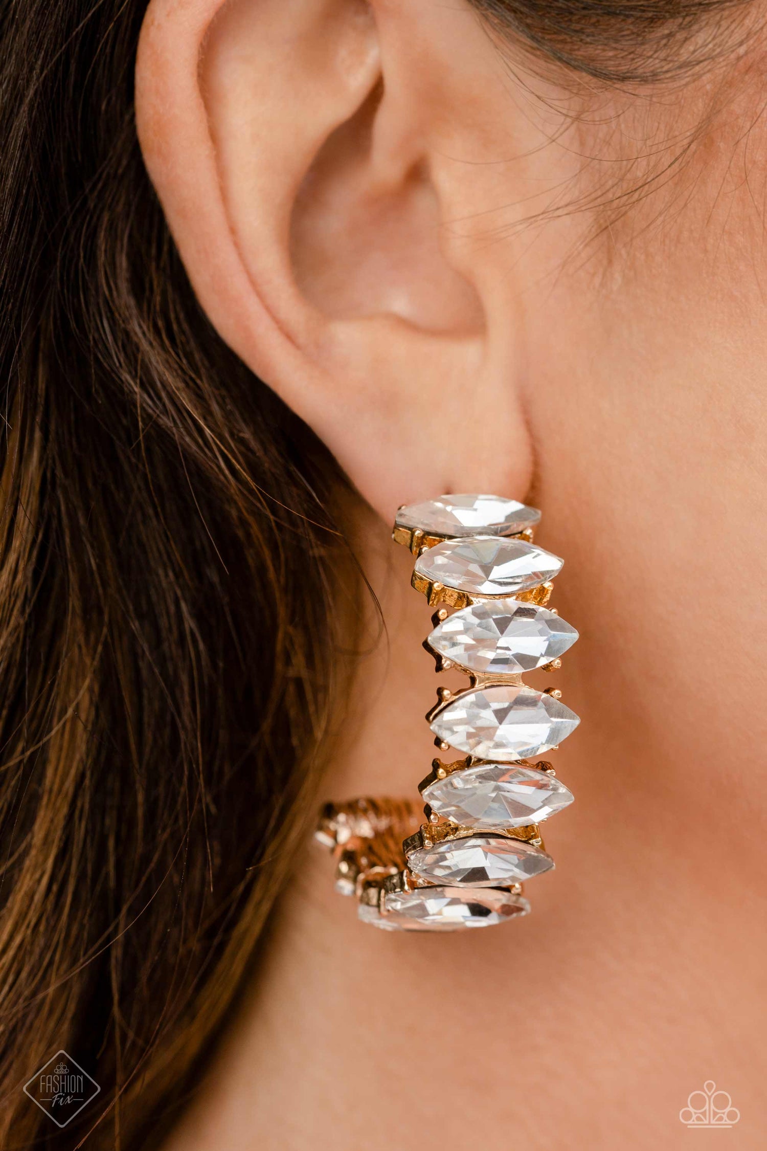 PRICELESS PAIRING - GOLD HOOP EARRING - FIERCELY 5TH AVENUE – 1613