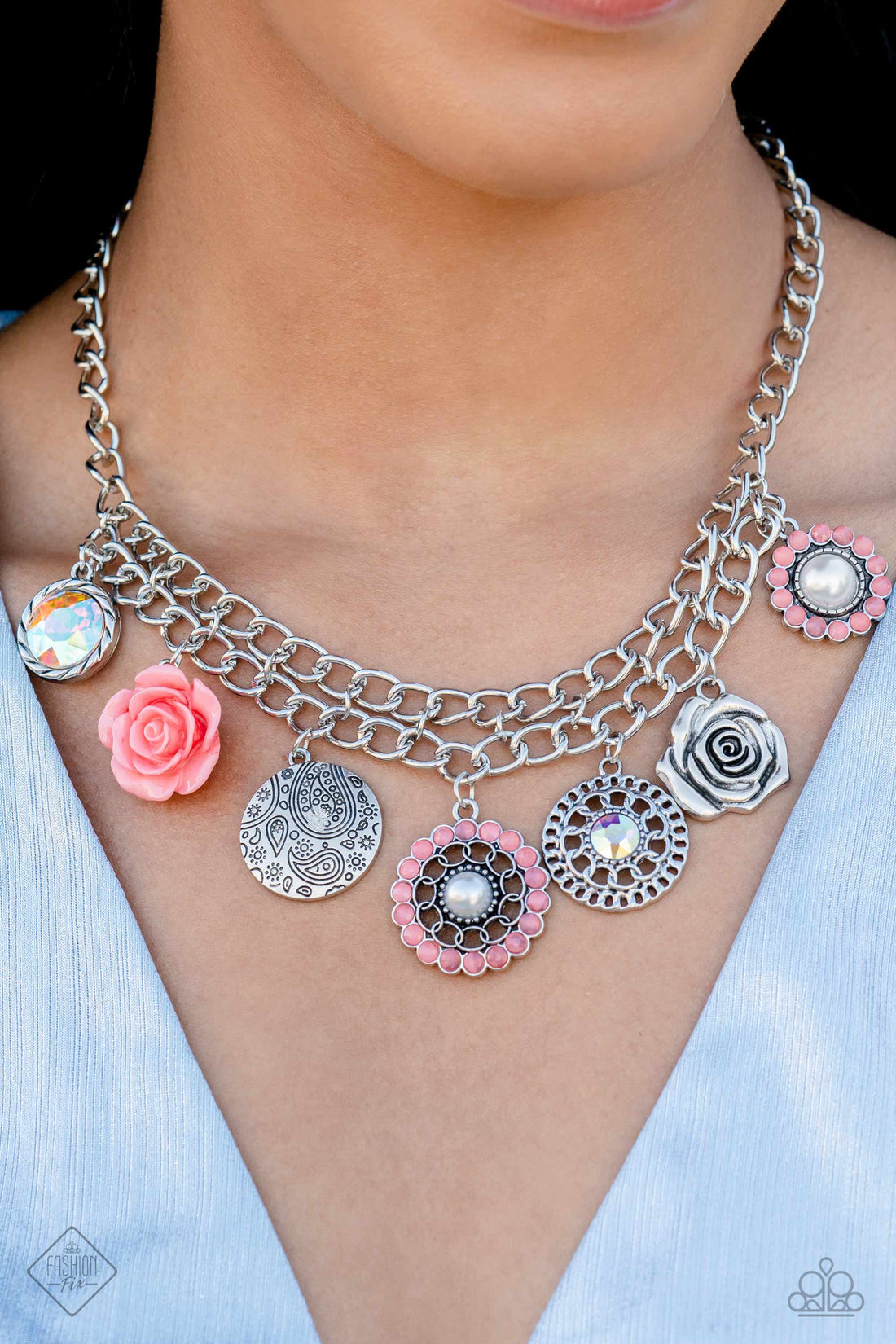 GARDEN GRACE - MULTI NECKLACE - GLIMPSES OF MALIBU – 1609