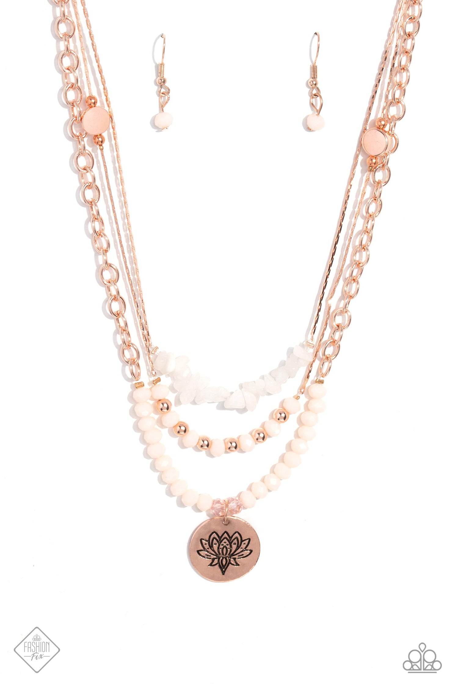 LOTUS LUXURY - ROSE GOLD NECKLACE - GLIMPSES OF MALIBU – 1624