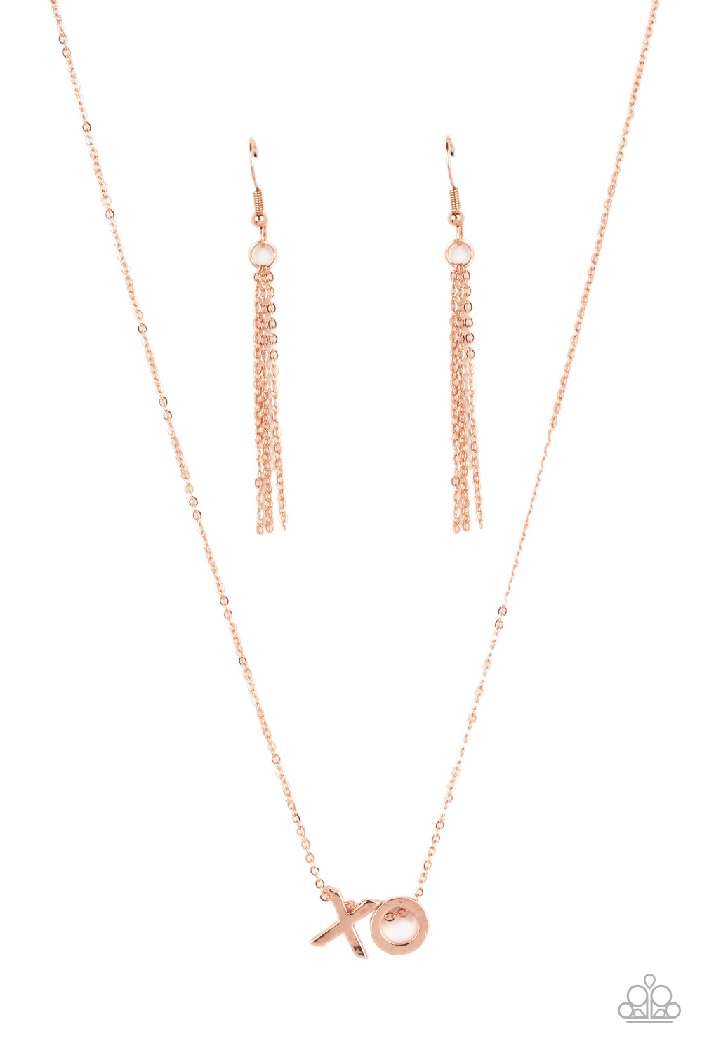 HUGS &amp; KISSES - ROSE GOLD NECKLACE - PAPARAZZI - 1846