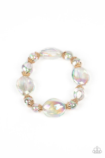 IRIDESCENT ILLUSIONS - GOLD BRACELET - PAPARAZZI – 1130