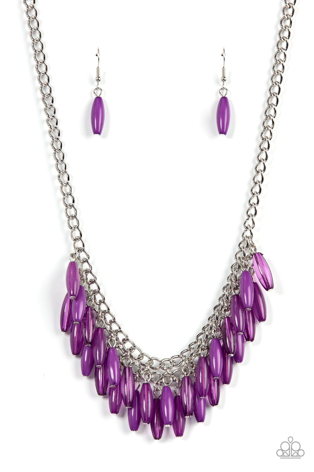 BEACH HOUSE HUSTLE - PURPLE NECKLACE - PAPARAZZI - 1823