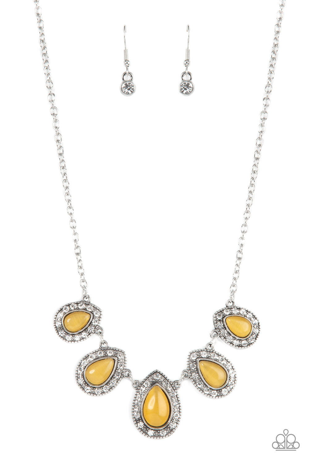 EVERLASTING ENCHANTMENT - YELLOW NECKLACE - PAPARAZZI - 1825