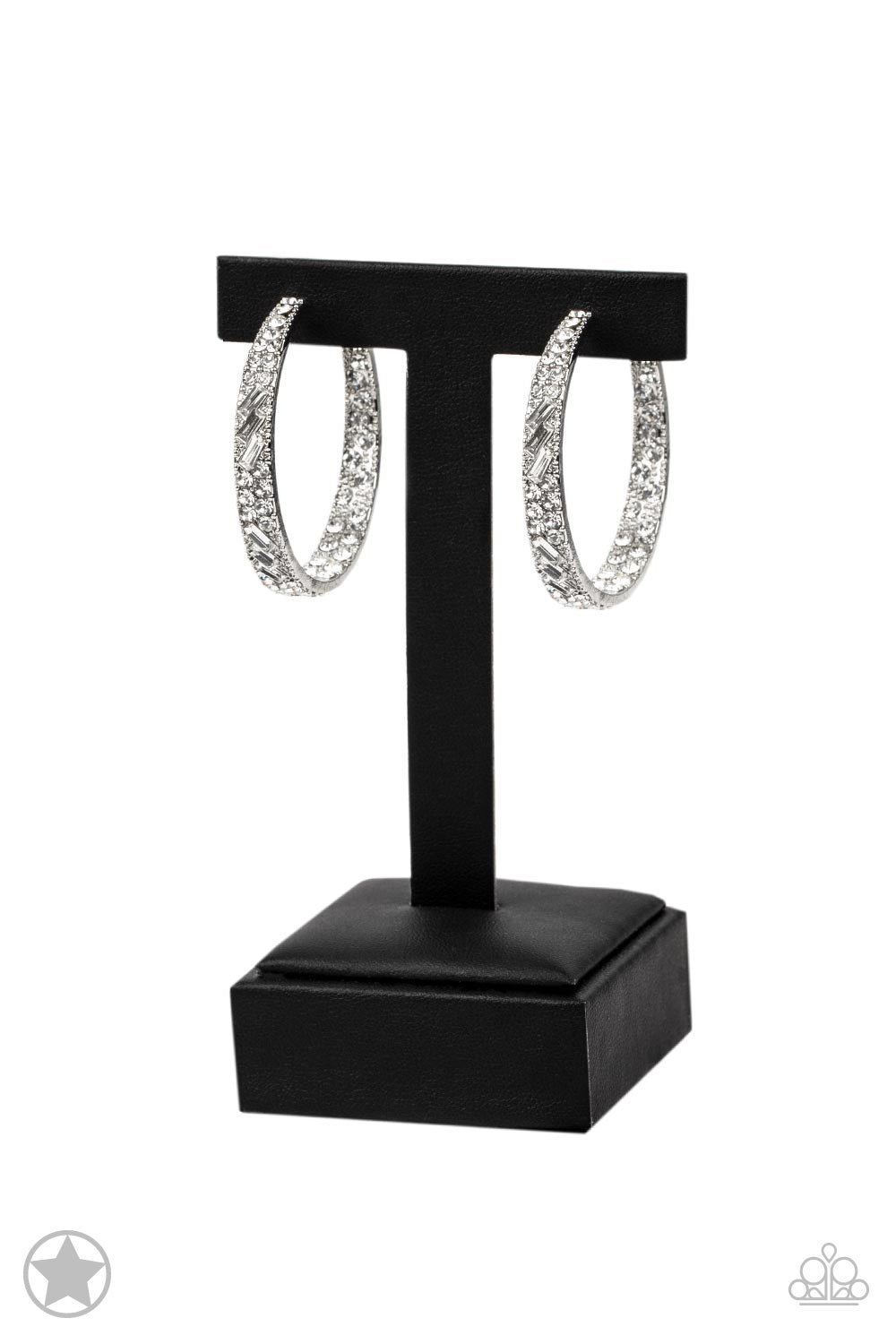 GLITZY BY ASSOCIATION - SILVER HOOP EARRINGS - PAPARAZZI – 1288