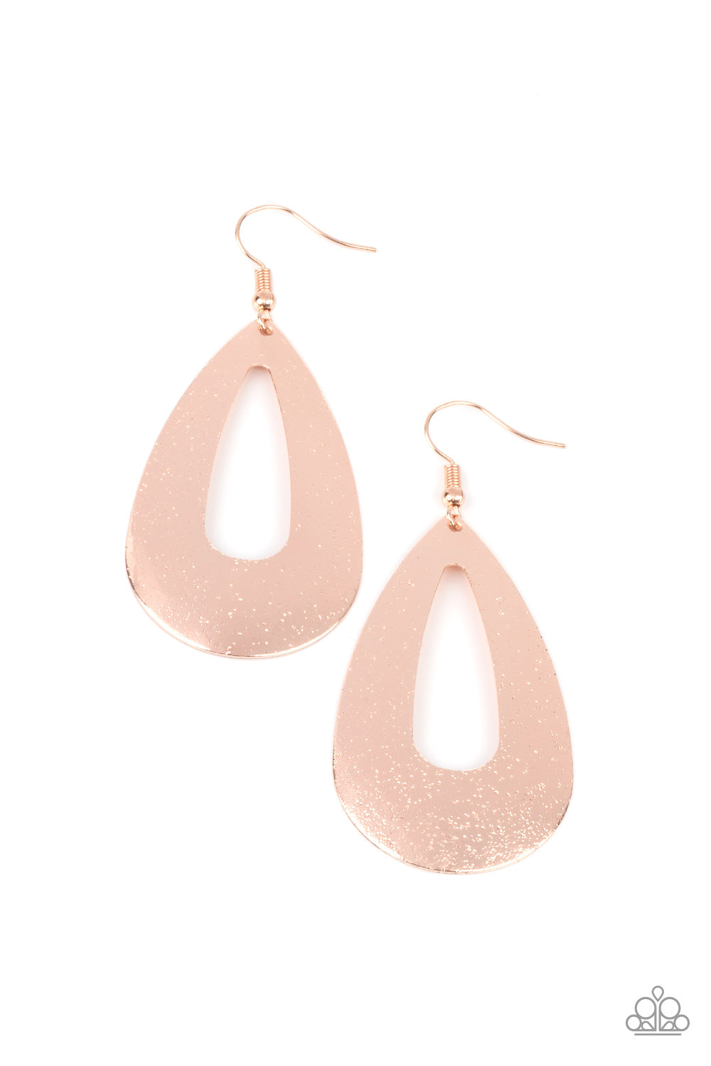 HAND IT OVAL! - ROSE GOLD EARRINGS - PAPARAZZI – 1280