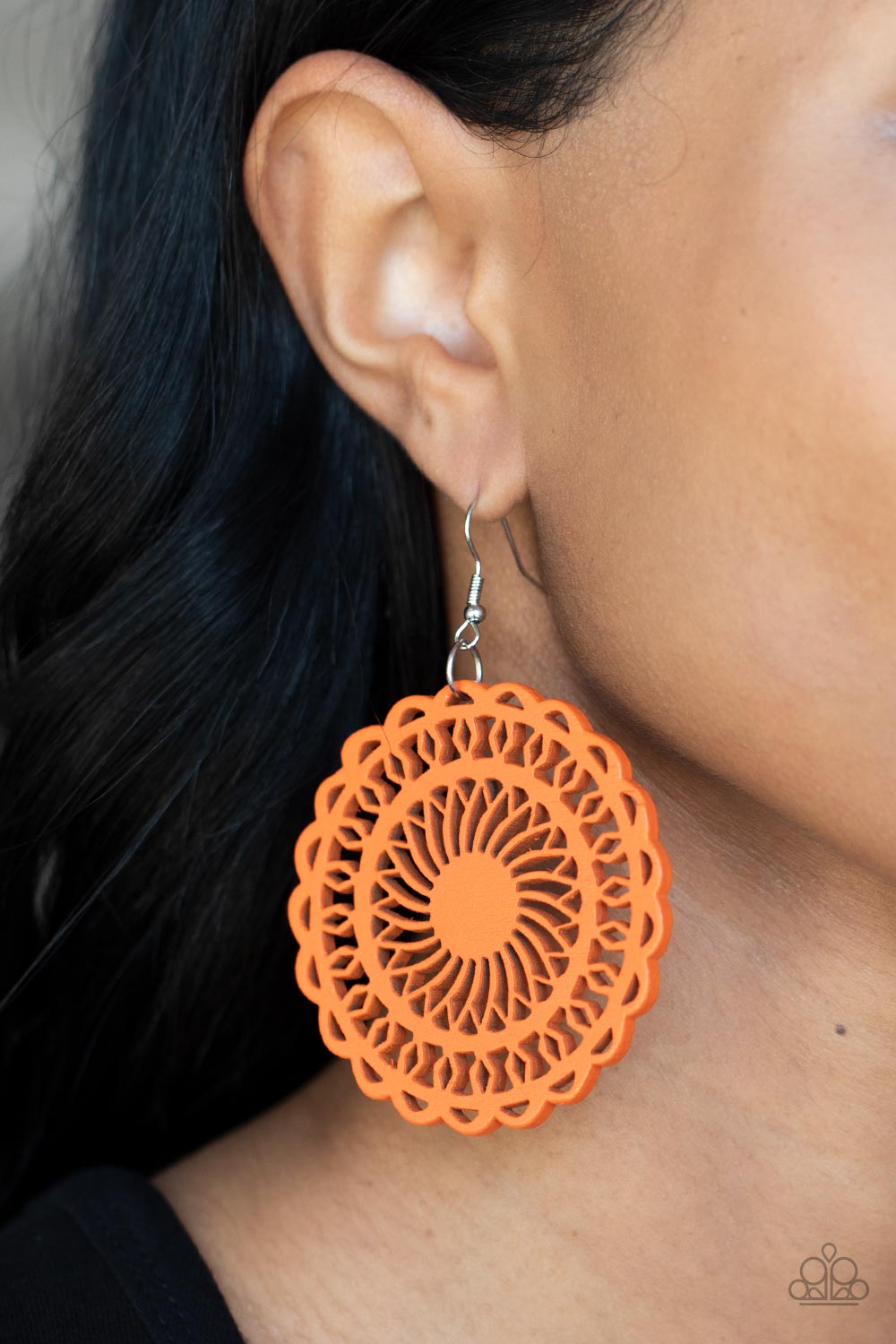 ISLAND SUN - ORANGE EARRINGS - PAPARAZZI – 1282