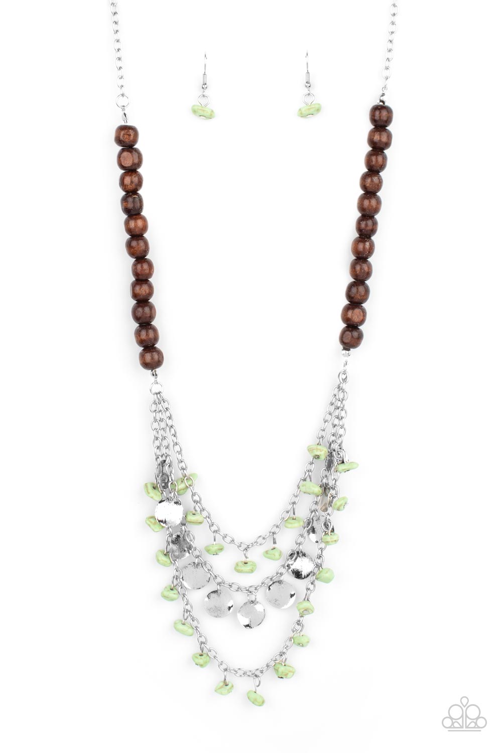 PLAINS PARADISE - GREEN NECKLACE - PAPARAZZI - 1831