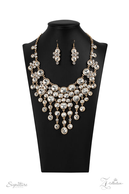 ROSA - NECKLACE &amp; EARRING - ZI COLLECTION - PAPARAZZI – 2255