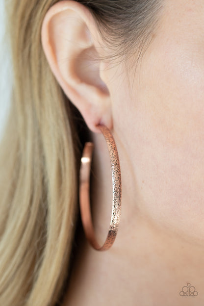 RUSTIC RADIUS - COPPER EARRINGS - PAPARAZZI – 1285