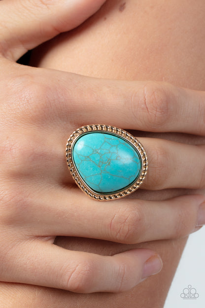 TAKE THE HIGH RODEO - TURQUOISE RING – PAPARAZZI - 2011