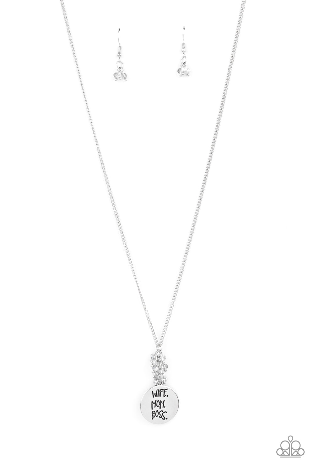 WORDS TO LIVE BY - SILVER NECKLACE - PAPARAZZI - 1838 5