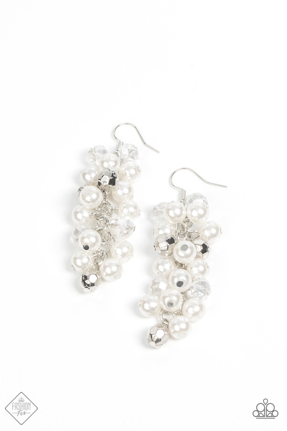 PURSUING PERFECTION - WHITE EARRINGS - FIERCELY 5TH AVENUE - 1544