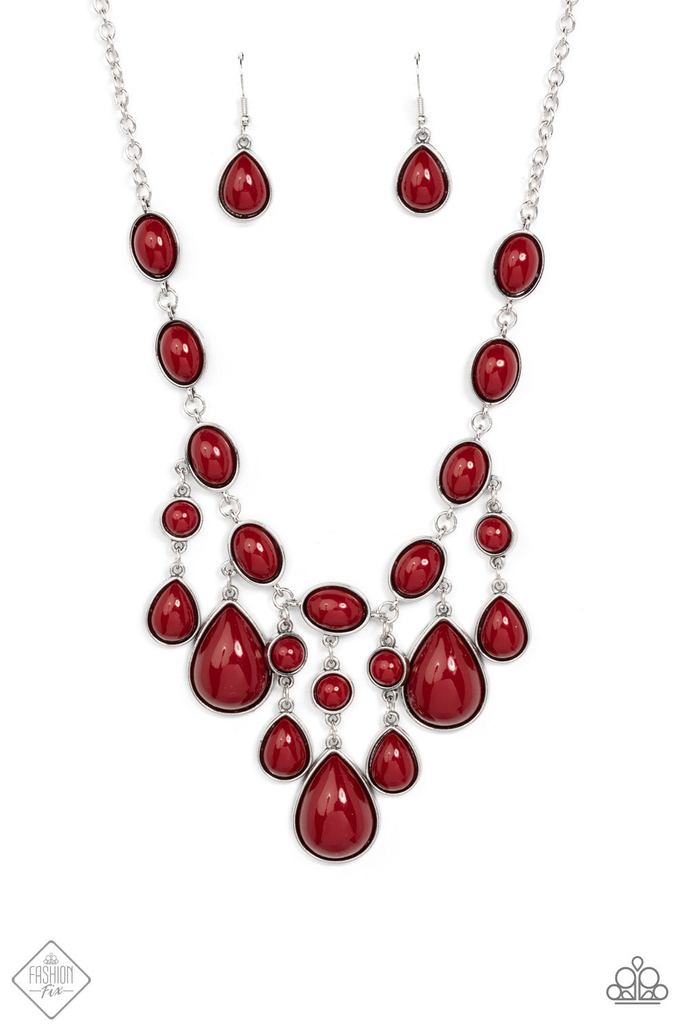 MEDITERRANEAN MYSTERY - RED NECKLACE - GLIMPSES OF MALIBU - 1545