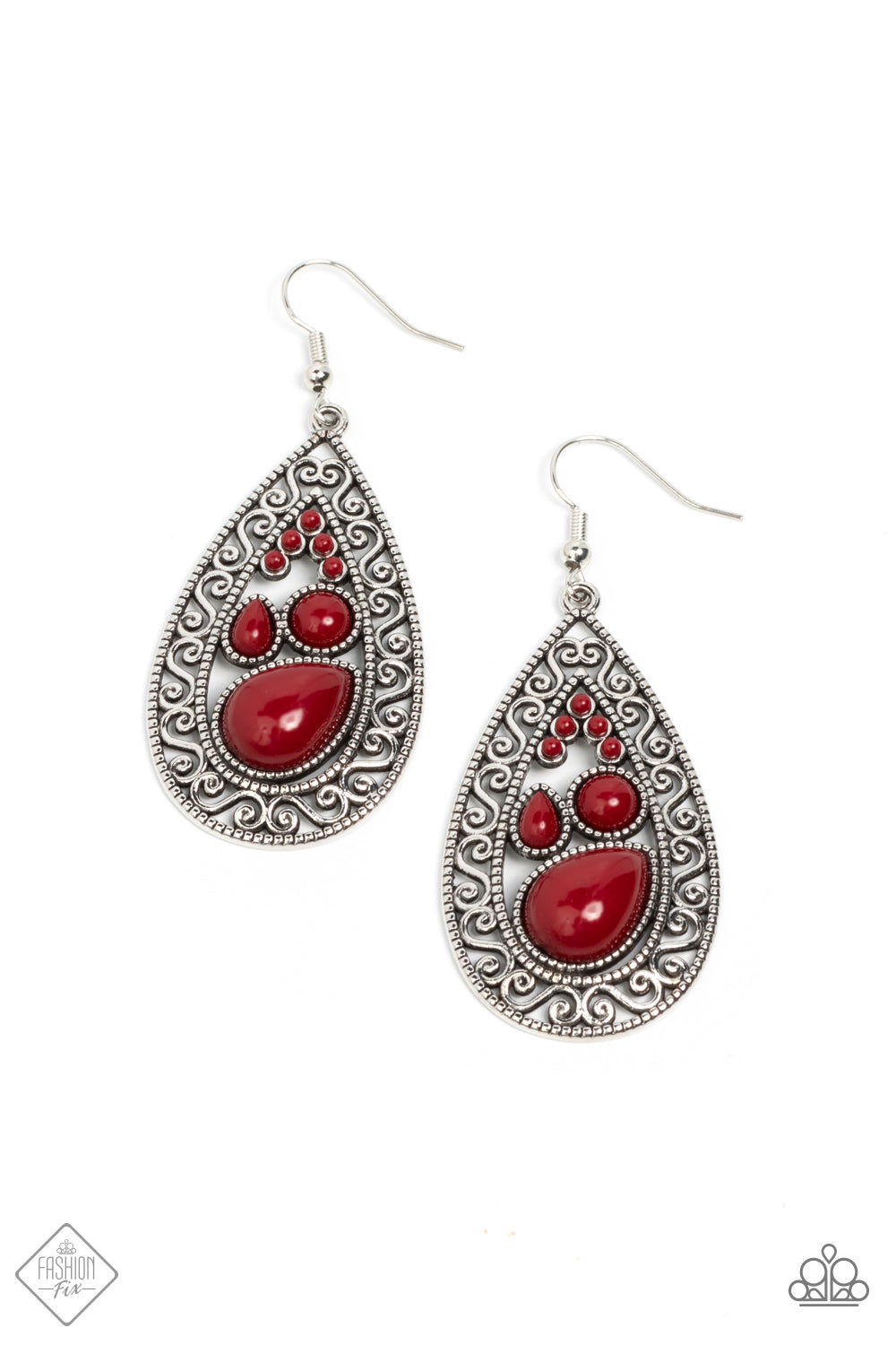 NAUTICAL DAYDREAM - RED EARRINGS - GLIMPSES OF MALIBU - 1545