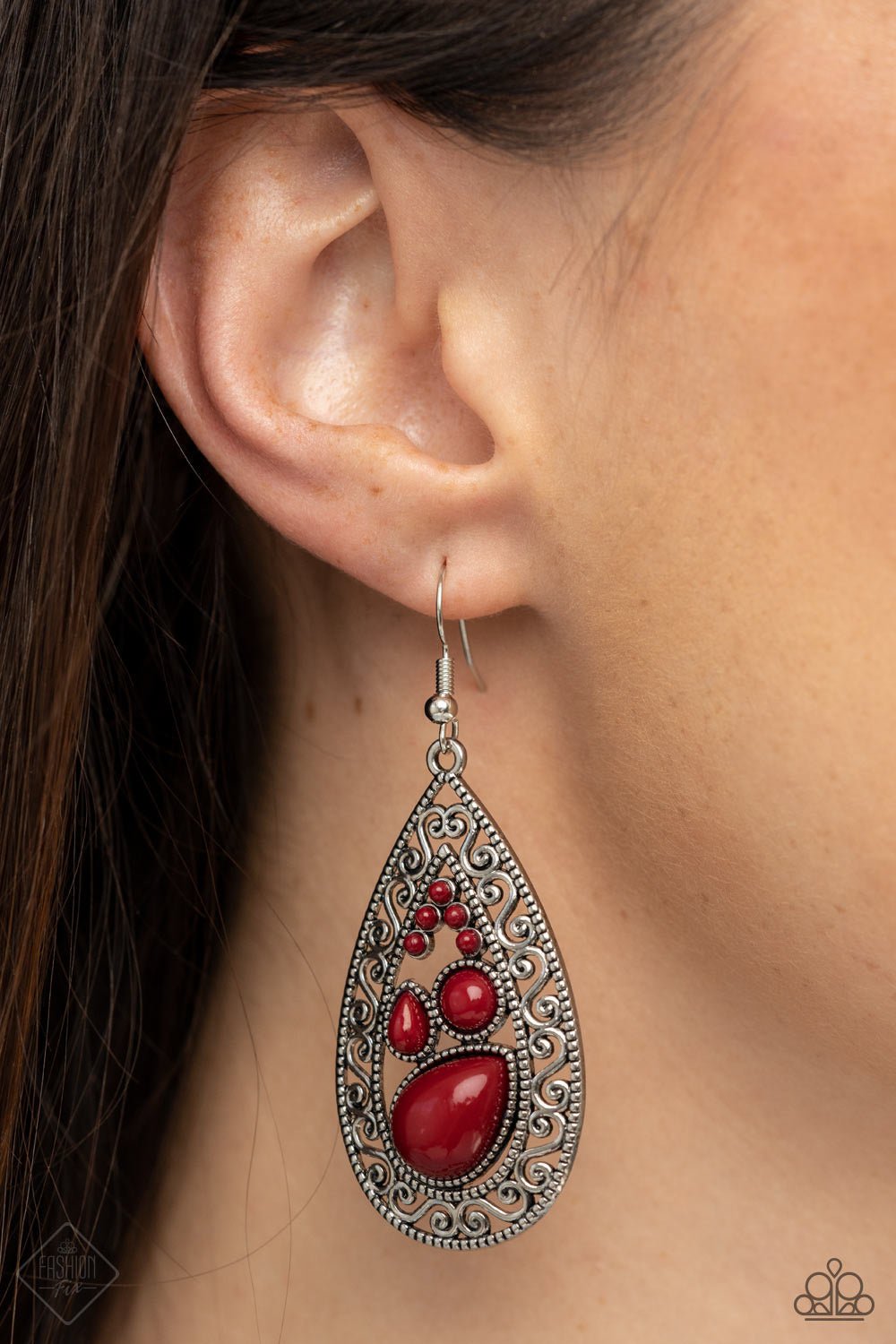 NAUTICAL DAYDREAM - RED EARRINGS - GLIMPSES OF MALIBU - 1545