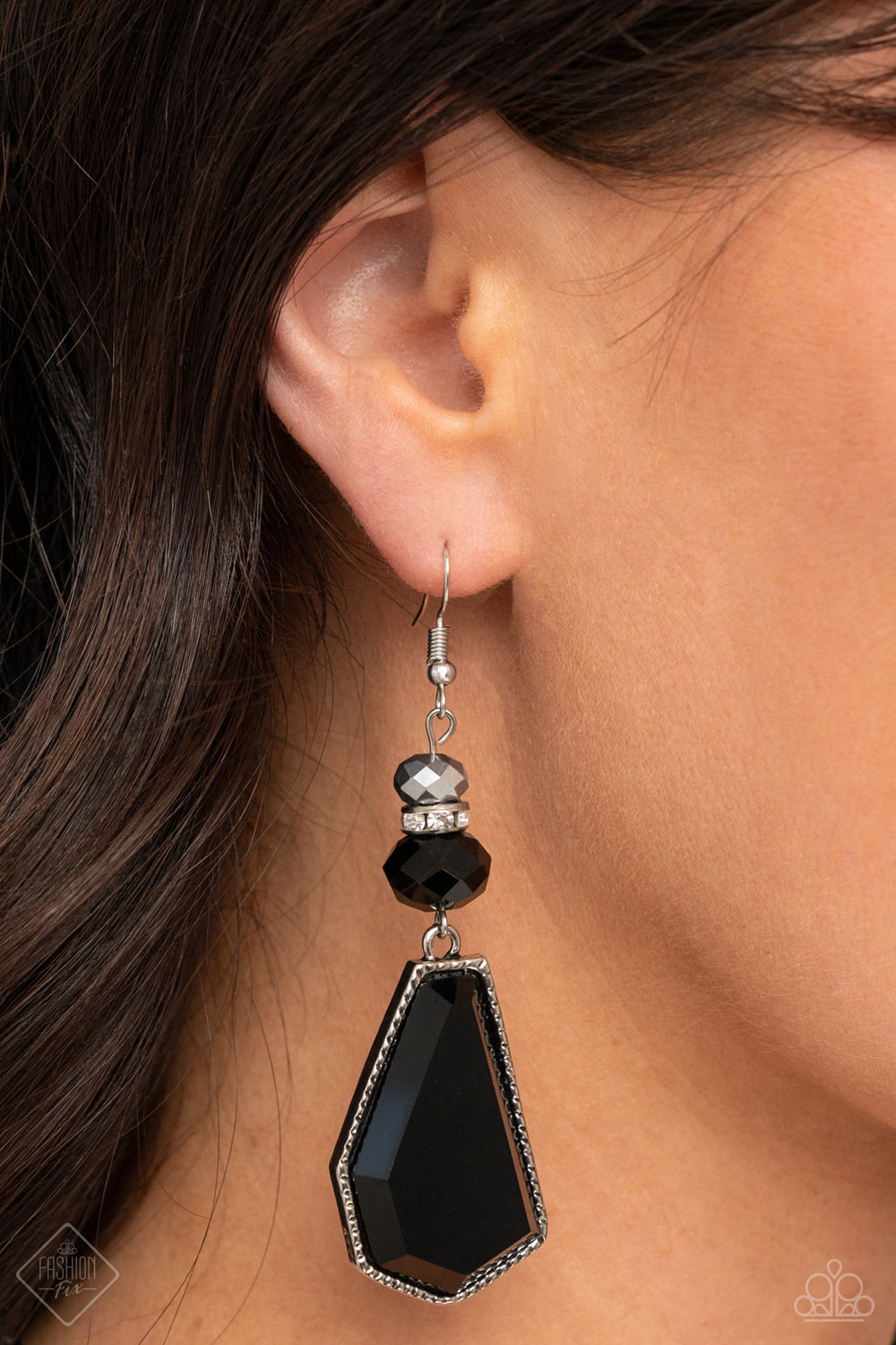 DEFACED DIMENSION - BLACK EARRINGS - MAGNIFICENT MUSINGS - 1546