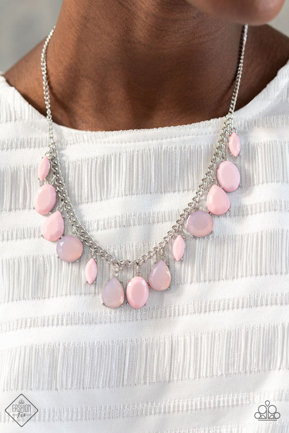 FAIRYTALE FORTUITY - PINK NECKLACE - PAPARAZZI - 1550