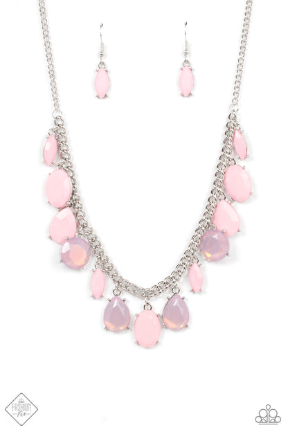 FAIRYTALE FORTUITY - PINK NECKLACE - PAPARAZZI - 1550