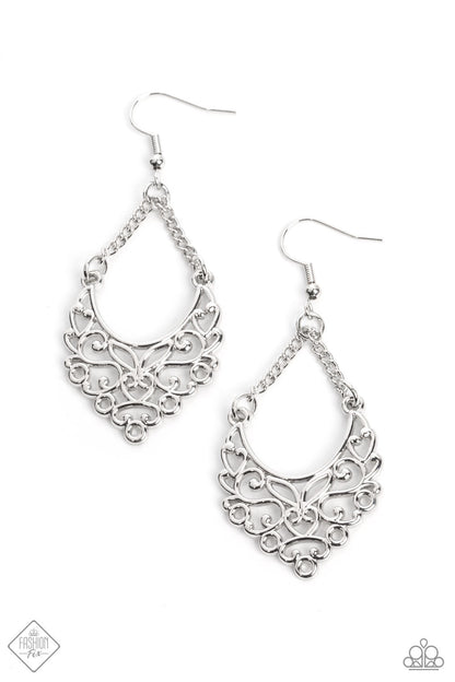 SENTIMENTAL SETTING - SILVER EARRINGS - GLIMPSES OF MALIBU - 1550