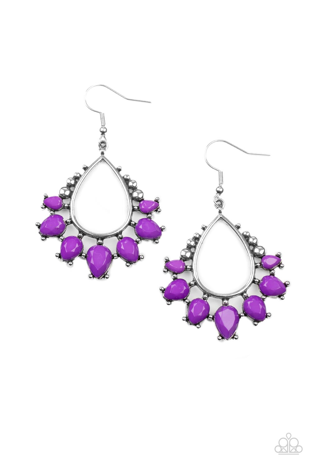 FLAMBOYANT FEROCITY - PURPLE EARRINGS - PAPARAZZI