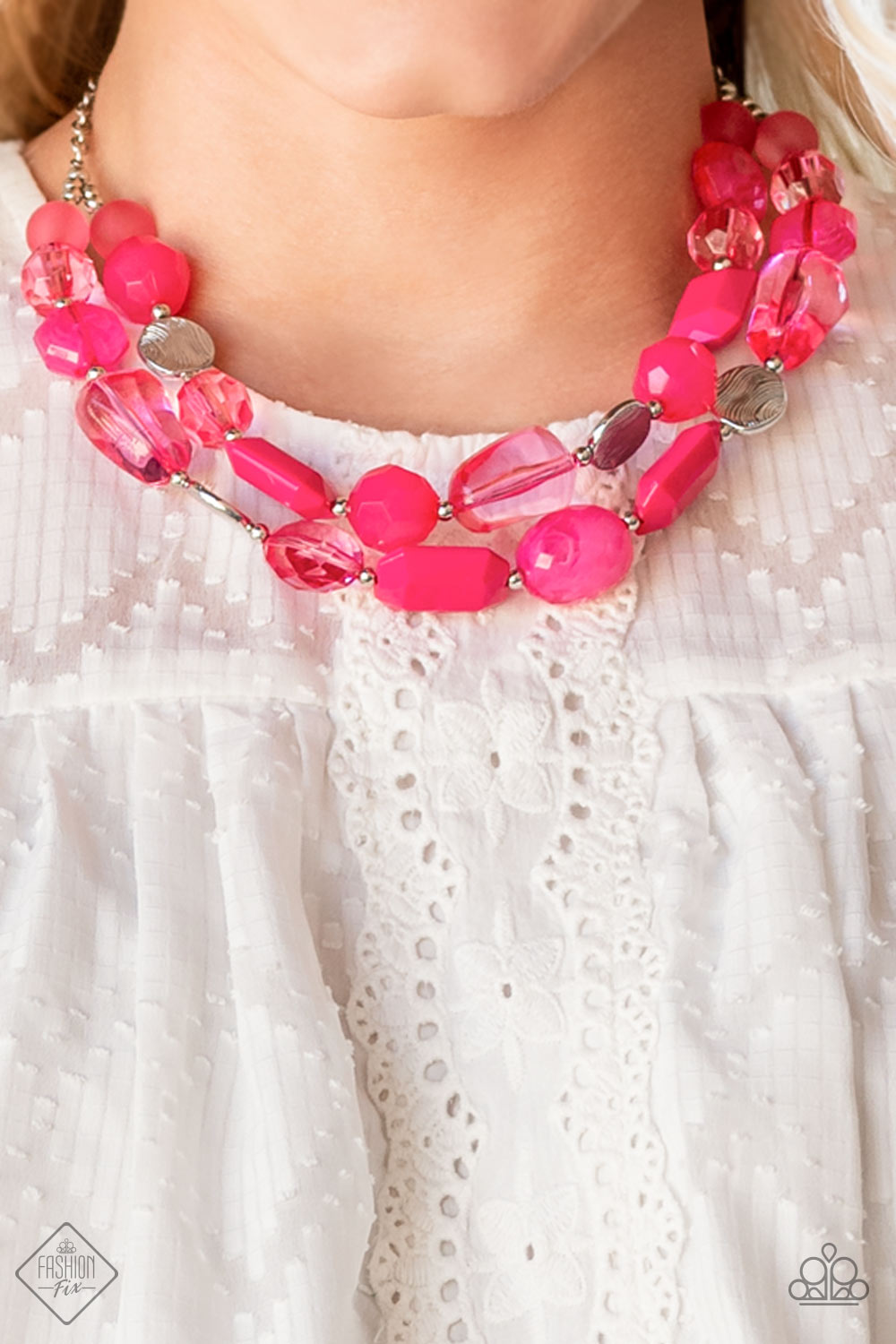 OCEANIC OPULENCE - PINK NECKLACE - PAPARAZZI - 1520