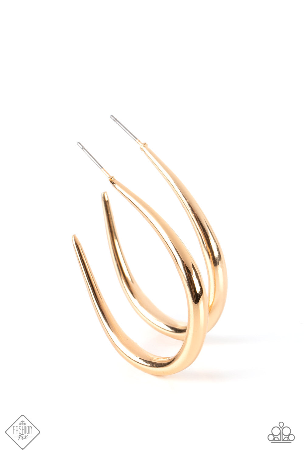 CURVE YOUR APPETITE - GOLD HOOP EARRING - FIERCELY 5TH AVENUE - 1569