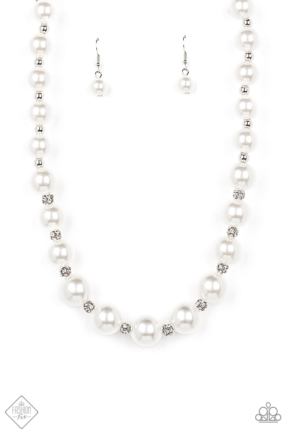 SAIL AWAY WITH ME - WHITE NECKLACE - FIERCELY 5TH AVENUE - 1559