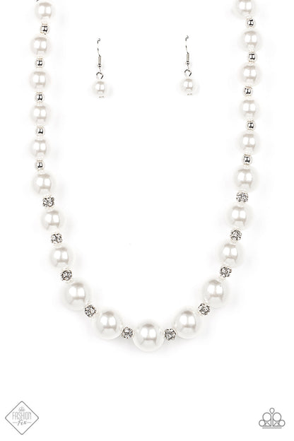 SAIL AWAY WITH ME - WHITE NECKLACE - FIERCELY 5TH AVENUE - 1559