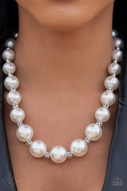 SAIL AWAY WITH ME - WHITE NECKLACE - FIERCELY 5TH AVENUE - 1559