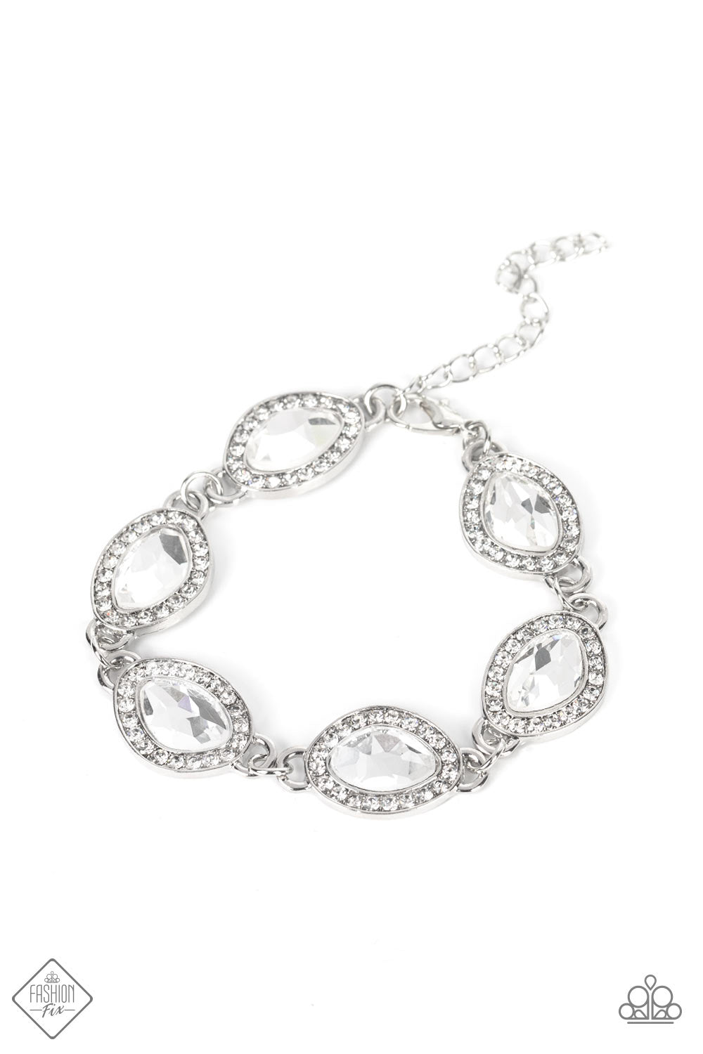 NEXT-LEVEL SPARKLE - WHITE BRACELET - FIERCELY 5TH AVENUE - 1574