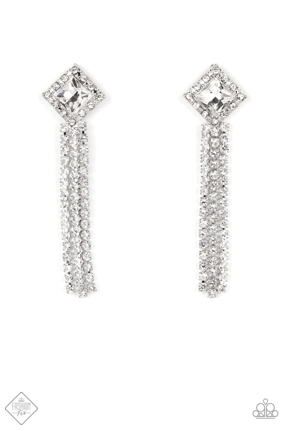 SEASONAL SPARKLE - WHITE EARRING - FIERCELY 5TH AVENUE - 1584