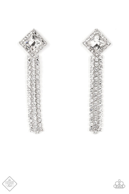 SEASONAL SPARKLE - WHITE EARRING - FIERCELY 5TH AVENUE - 1584