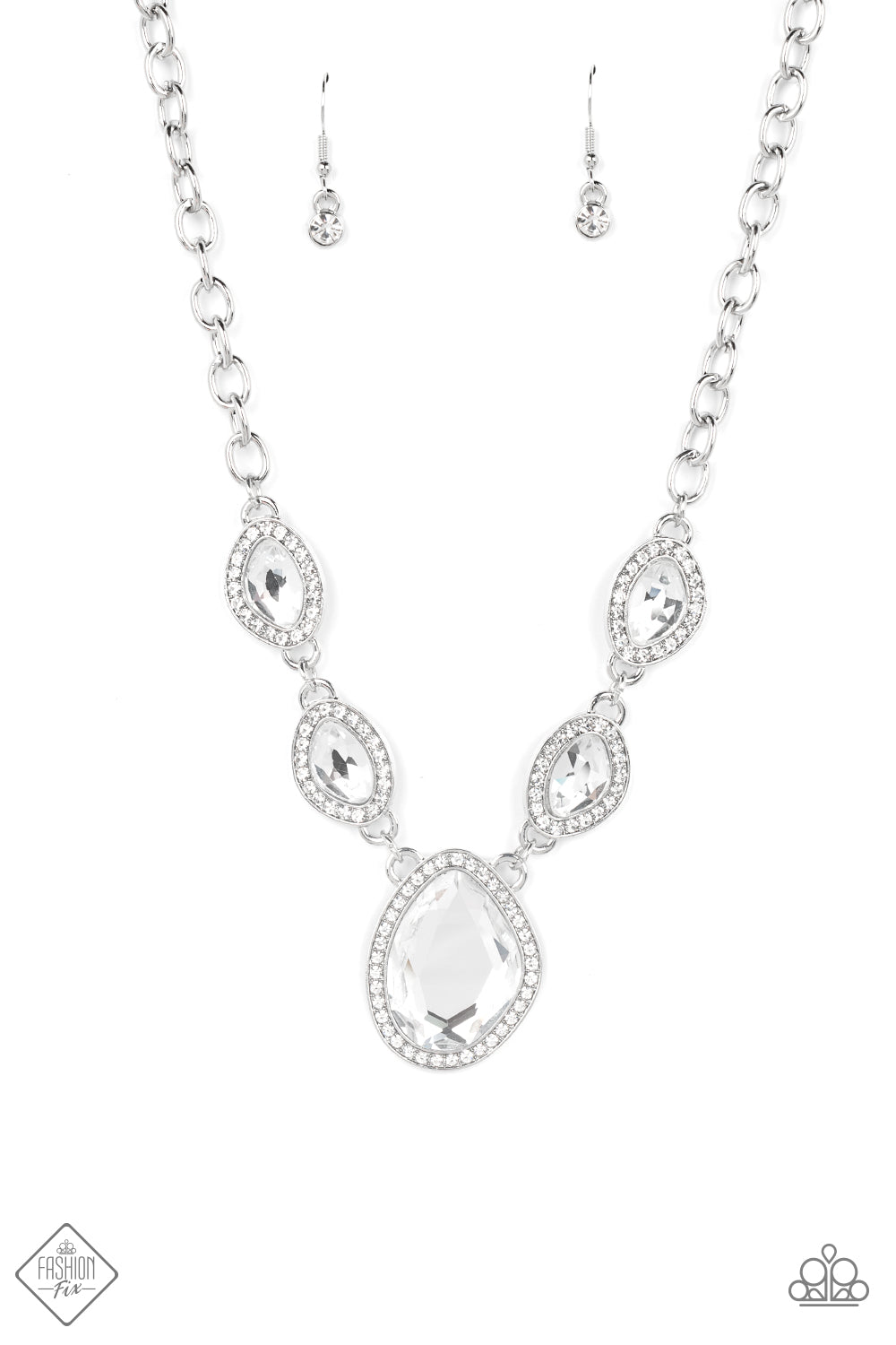 THE UPPER ECHELON - WHITE NECKLACE - FIERCELY 5TH AVENUE - 1574