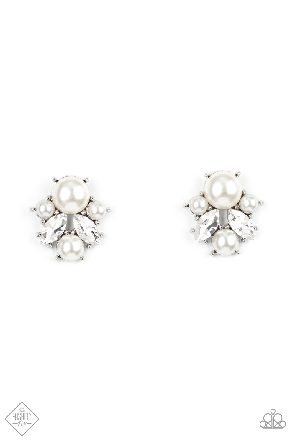 ROYAL REVERIE - WHITE EARRING- FIERCELY 5TH AVENUE - 1514